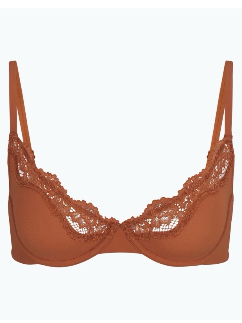 NWT SKIMS Fits Everybody Lace Underwire Bra - 36B in Bronze